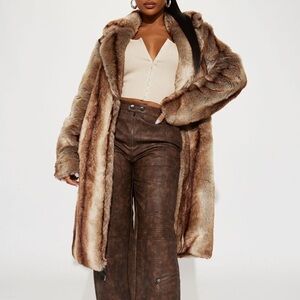 Faux fur coat